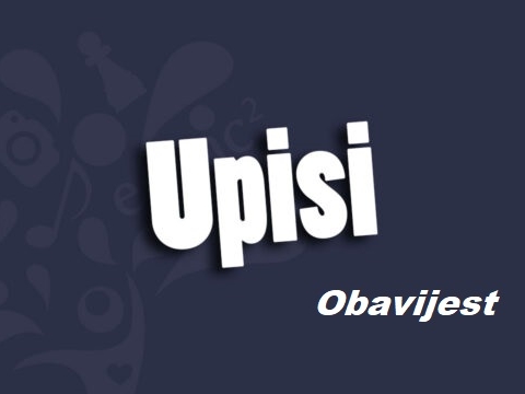 Obavijest o e-upisima